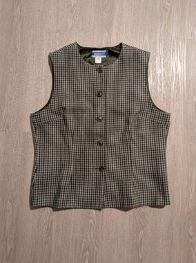 Vintage Pendleton Knockabouts Vest Women's Medium Houndstooth 100% Wool
